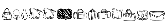 Fashion bag Font LOWERCASE