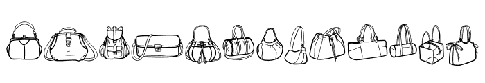 Fashion bag Font LOWERCASE