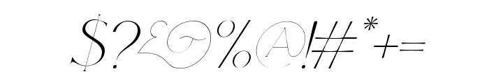 Fashionable-Italic Font OTHER CHARS