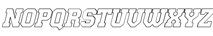 Fastrun Italic Outline Font LOWERCASE