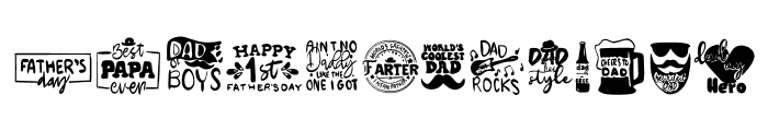 Father day Bundle Font UPPERCASE