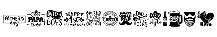 Father day Bundle Font LOWERCASE