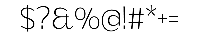 Fatimurgeno Extralight Font OTHER CHARS