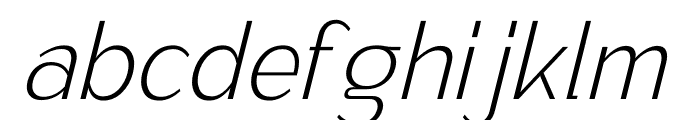 Fatimurgeno Oblique Extralight Font LOWERCASE