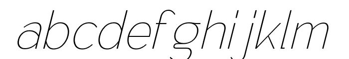 Fatimurgeno Oblique Thin Font LOWERCASE