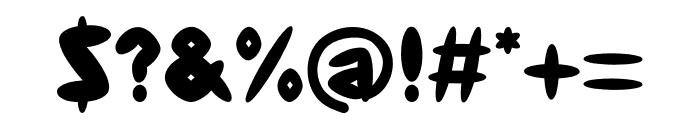 Fatty Bubble Font OTHER CHARS