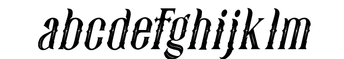 Fatumbrutum Condensed Italic Font LOWERCASE