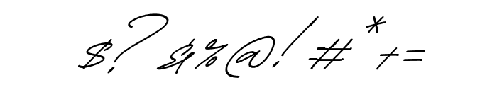 Fayetteville Signature Italic Font OTHER CHARS