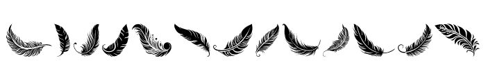 Feather Hug Regular Font UPPERCASE