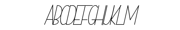 February Right Italic Font UPPERCASE