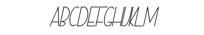 February Right Italic Font LOWERCASE