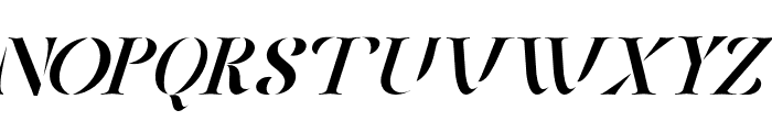 Fellee Stencil Italic Regular Font UPPERCASE