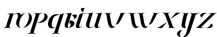 Fellee Stencil Italic Regular Font LOWERCASE