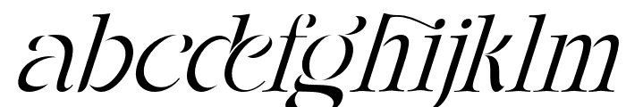 Fellee Stencil Light Italic Font LOWERCASE
