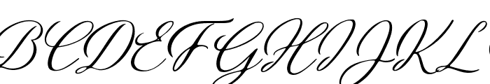 Female Baleon Italic Font UPPERCASE