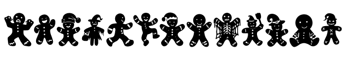 Festive gingerbread Font LOWERCASE