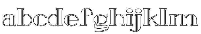 Fibonacci Heap Outline Font LOWERCASE