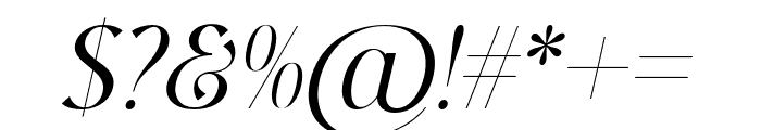 Fibonacci Italic Font OTHER CHARS