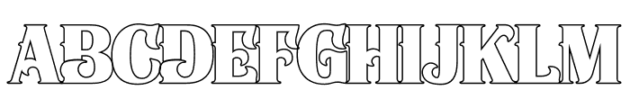 Fieldstone Outline Font UPPERCASE
