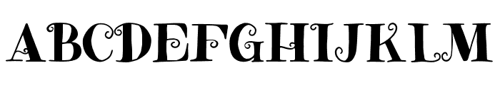 Fig & Lemon Font - Curly Regular Font UPPERCASE