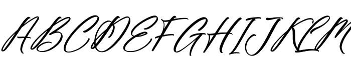 Fighterland Script Italic Font UPPERCASE