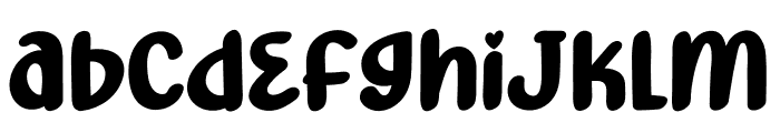 Filling In Love Font LOWERCASE