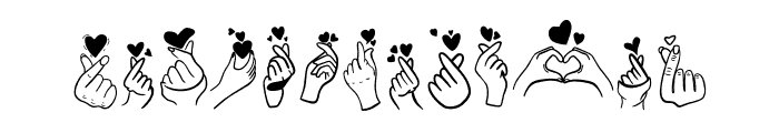 Finger Heart Font UPPERCASE