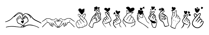 Finger Heart Font LOWERCASE