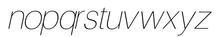 Finis Text Hairline Italic Font LOWERCASE