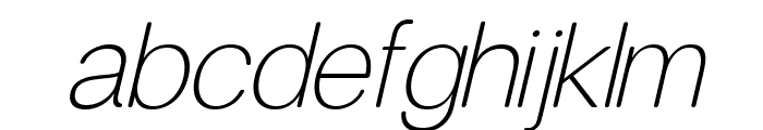 Finis Text Soft Thin Oblique Font LOWERCASE
