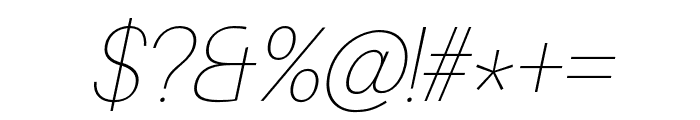 FinisText-HairlineItalic Font OTHER CHARS