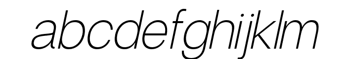 FinisText-ThinItalic Font LOWERCASE