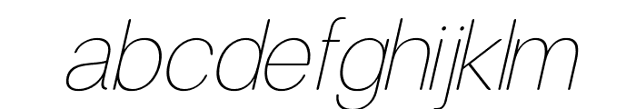 FinisTextSoft-HairlineOblique Font LOWERCASE