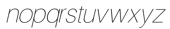 FinisTextSoft-HairlineOblique Font LOWERCASE