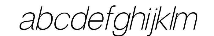 FinisTextSoft-ThinOblique Font LOWERCASE