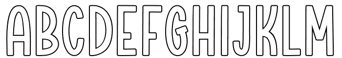 Fiolalisa Sans Outline Font LOWERCASE