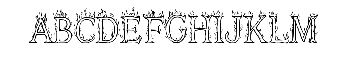 Fire And Flame By Squee Regular Font UPPERCASE