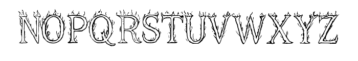 Fire And Flame By Squee Regular Font UPPERCASE