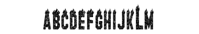Fire Flame Grunge Font LOWERCASE