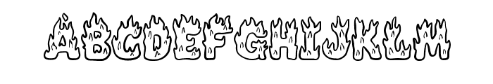 Fire Flames By Squeeb C Regular Font UPPERCASE