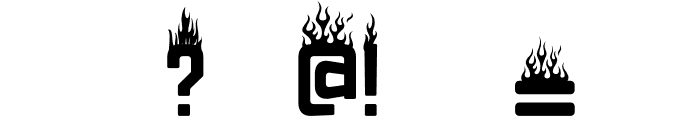 Fire Stacked Regular Font OTHER CHARS