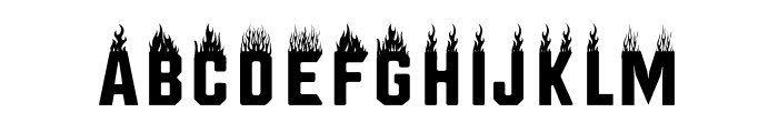 Fire Stacked Regular Font UPPERCASE