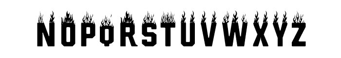 Fire Stacked Regular Font UPPERCASE