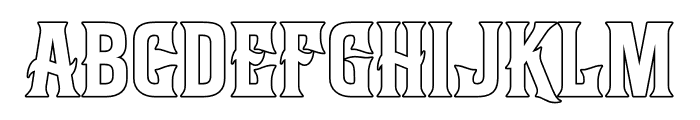 Firelast Outline Font LOWERCASE