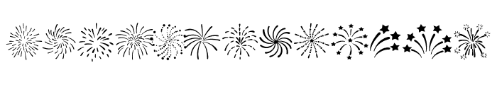 Fireworks Doodle Font UPPERCASE