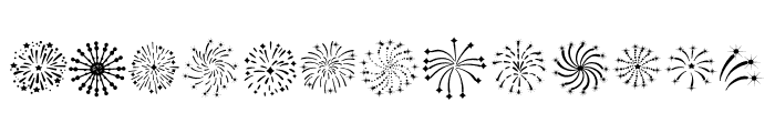 Fireworks Doodle Font LOWERCASE