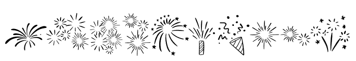 Fireworks Graduation Font OTHER CHARS