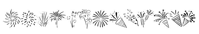 Fireworks Graduation Font UPPERCASE