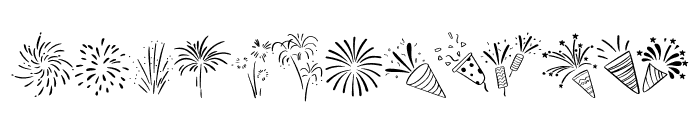 Fireworks Graduation Font LOWERCASE