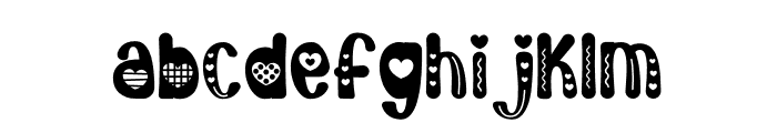 First Kiss Heart Font LOWERCASE